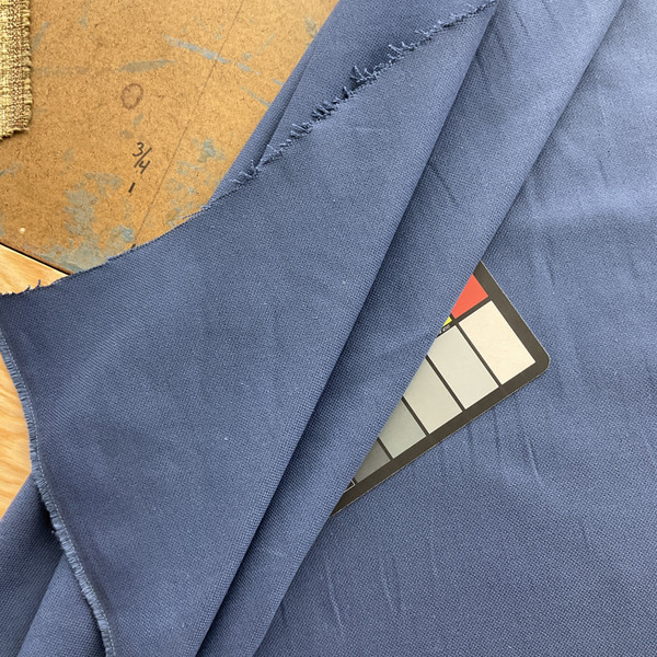 Bonanza in Nautical | Upholstery Canvas / Slipcover Fabric | Solid Blue Basketweave | Linen / Cotton | Medium Weight | 54" Wide | By the Yard