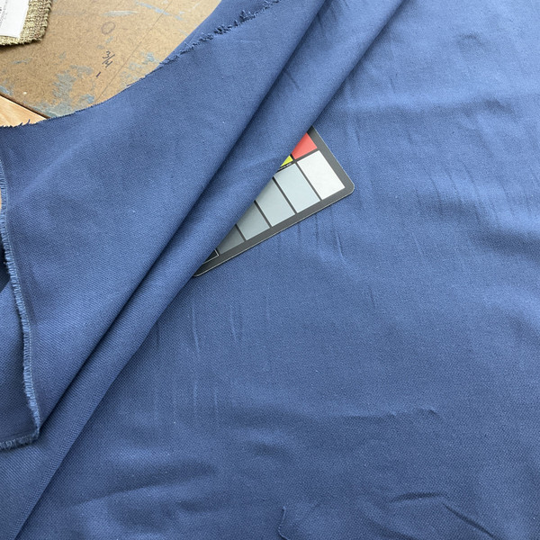 Bonanza in Nautical | Upholstery Canvas / Slipcover Fabric | Solid Blue Basketweave | Linen / Cotton | Medium Weight | 54" Wide | By the Yard