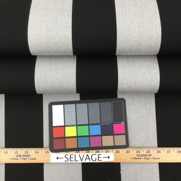 2.125 Yard Piece of Sunbrella Fabric Beaufort Black 5704-0000 | 46 Inch | Awning and Marine Weight |