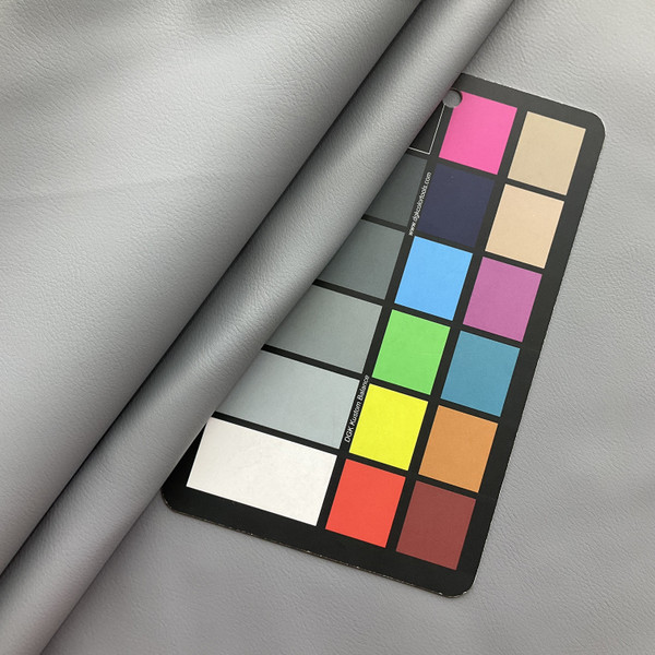 Dove Grey Faux Leather | Vinyl Upholstery Fabric | Light Grain | Thin and Flexible | 54" Wide | By the Yard