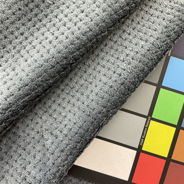 Plush in Steel Blue | Chenille Upholstery Fabric | Cool Grey Blue | Textured | Heavy Weight | 54" Wide | Sold BTY