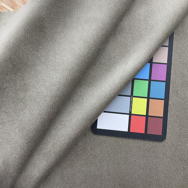 Geordi in Driftwood | Microfiber Upholstery Fabric | Solid Taupe | Medium to Heavy Weight | Felt-backed | 54" Wide | By the Yard