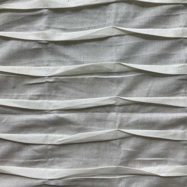 Overview in Pearl / Off White | Drapery Fabric | Pleated Design | Lightweight | Cotton / Wool | 54" Wide | By the Yard