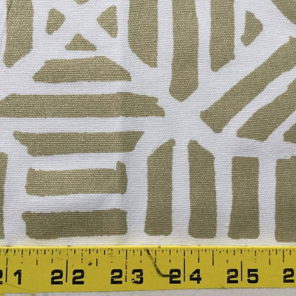 2.3 Yard Piece of Tribal Geometric in Golden Tan | Upholstery / Drapery Fabric | 54" Wide | BTY
