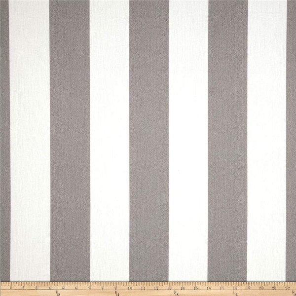 3.75 Yard Piece of Premier Prints Indoor/Outdoor Vertical Stripe Grey | Medium Weight Outdoor Fabric | Home Decor Fabric | 54" Wide