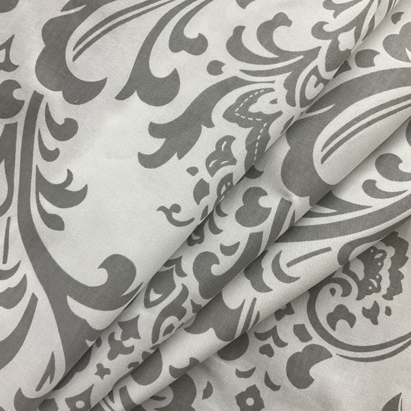 2 Yard Piece of Large Scale Damask Gray / White | Home Decor Fabric | Premier Prints | 45 Wide