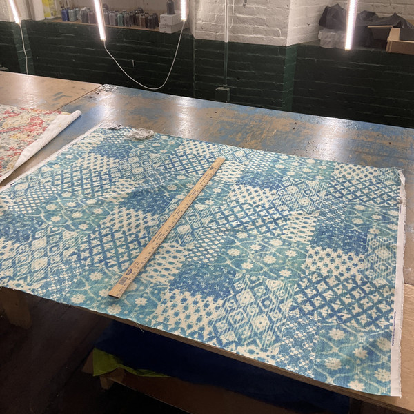 COVINGTON SHIBORI In Color CARIBBEAN Printed home Decor Fabric | By the Yard