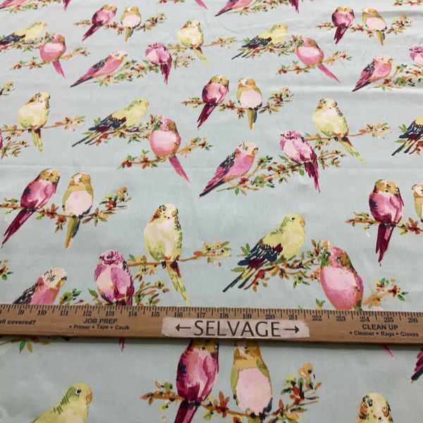 COVINGTON TWEETY In Color EGGSHELL BLUE Printed home Decor Fabric | By the Yard