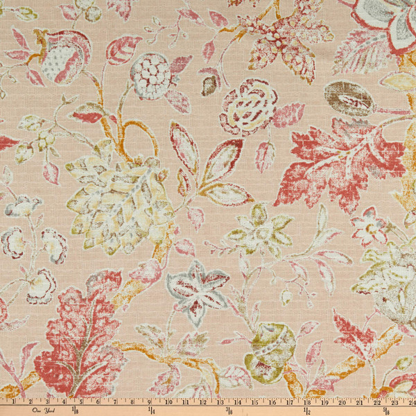 1.5 Yard Piece of P Kaufmann Romolo Slub Blush | Medium Weight Duck Fabric | Home Decor Fabric | 54" Wide