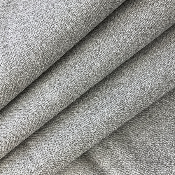 2.5 Yard Piece of Subtle Herringbone in Dove | Upholstery Fabric | Grey Fleece-backed | Medium Weight | 54" Wide | By The Yard
