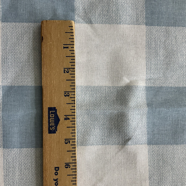3.25 Yard Piece of Premier Prints Anderson Check Cashmere Blue | Medium Weight Duck Fabric | Home Decor Fabric | 54" Wide