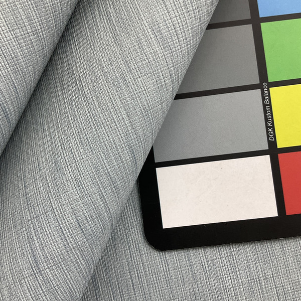 1.75 Yard Piece of Bluff in Scene | Faux Leather Vinyl Upholstery Fabric | Woven Textured in Two Tone Blue | High Performance | 54" Wide | By the Yard