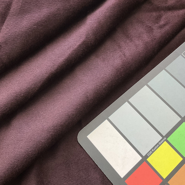 2.5 Yard Piece of Dark Burgundy Coating Wool | Wool / Poly Blend | Soft Brushed Twill Weave with Slight Sheen | 20oz | 60" Wide  | DYE LOTS MAY VARY | COATWOOL-117-REM20