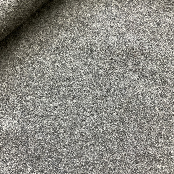 2.25 Yard Piece of Lighter Heathered Grey Coating Wool | Wool / Poly Blend | Soft Felted | 20oz | 60" Wide  | DYE LOTS MAY VARY | COATWOOL-110-REM6