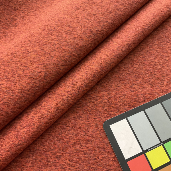 Franklin in Cardinal | Upholstery Fabric | Microfiber Twill | Heathered Red-Orange | 100% Polyester | Heavy Weight | Nassimi | 54" Wide | By the Yard