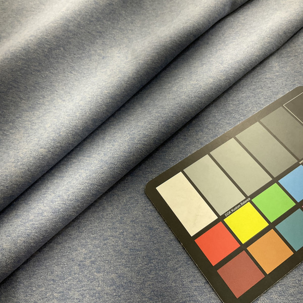 Franklin in Coastline | Upholstery Fabric | Microfiber Twill | Heathered Grey-Blue | 100% Polyester | Heavy Weight | Nassimi | 54" Wide | By the Yard