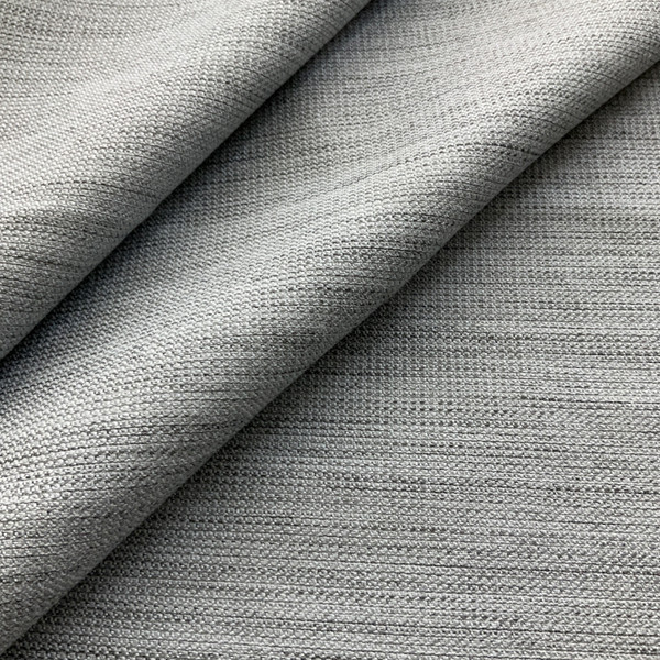 Hester in Moonmist | Upholstery Fabric | Striated Black on Light Grey | 100% Polyester | Medium Weight | Nassimi | 54" Wide | By the Yard