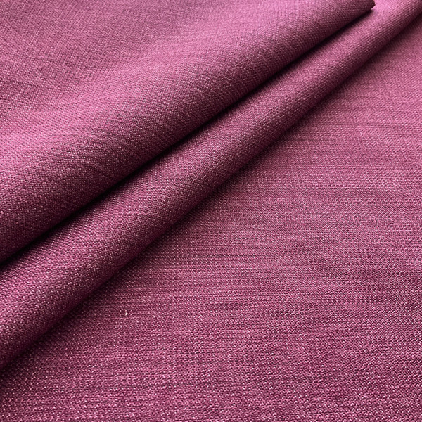 Hester in Mulberry | Upholstery Fabric | Striated Pink / Black on Purple | 100% Polyester | Medium Weight | Nassimi | 54" Wide | By the Yard