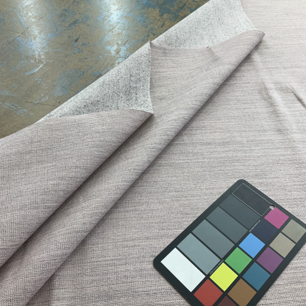 Hester in Roseglow | Upholstery Fabric | Striated Grey on Pink | 100% Polyester | Medium Weight | Nassimi | 54" Wide | By the Yard