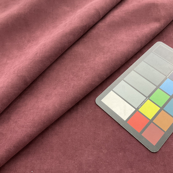 Walker in Lambrusco | Upholstery Fabric | Burgundy Microfiber | 100% Polyester | Medium Weight | Nassimi Brand | 54" Wide | By the Yard