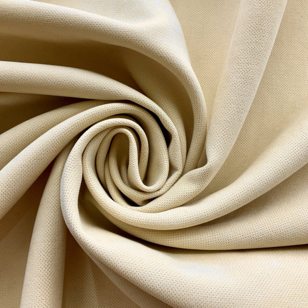 Walker in Palomino | Upholstery Fabric | Light Beige Off-White Microfiber | 100% Polyester | Medium Weight | Nassimi Brand | 54" Wide | By the Yard