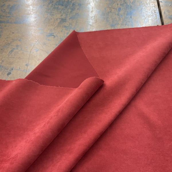 Walker in Poppy | Upholstery Fabric | Tomato Red Microfiber | 100% Polyester | Medium Weight | Nassimi Brand | 54" Wide | By the Yard