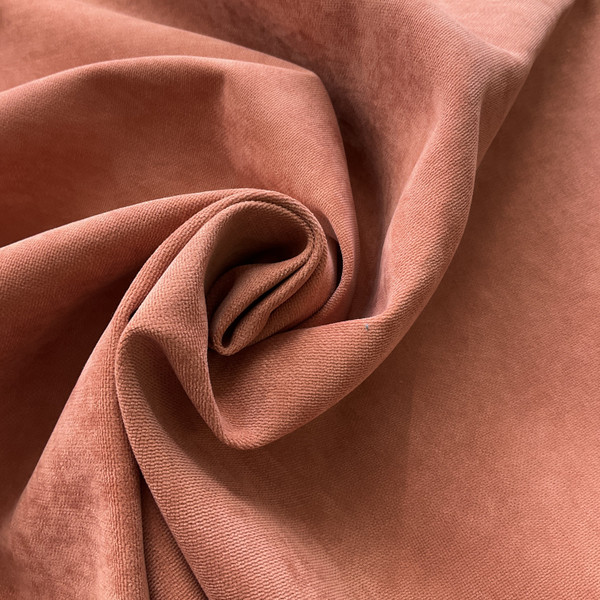 Walker in Rose Petal | Upholstery Fabric |  Coral Pink Microfiber | 100% Polyester | Medium Weight | Nassimi Brand | 54" Wide | By the Yard