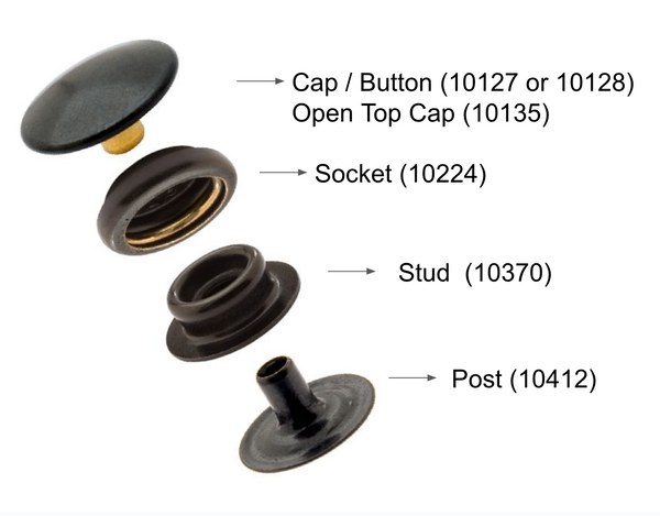 SILVER DURABLE SNAP CAP 11/64" Stainless Steel | 10128 |