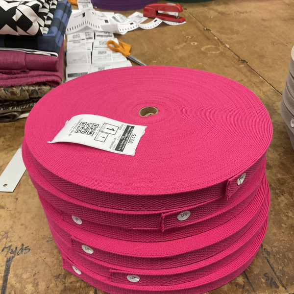 1 INCH Fuschia Light Weight Cotton Webbing / Bag Straps / Edging | By The Yard