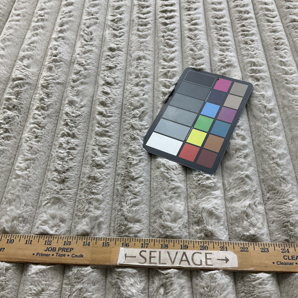 Lavish Plush Faux Mink Corduroy in Taupe | Upholstery Fabric | Super Soft | Heavy Weight | 54" Wide | By the Yard