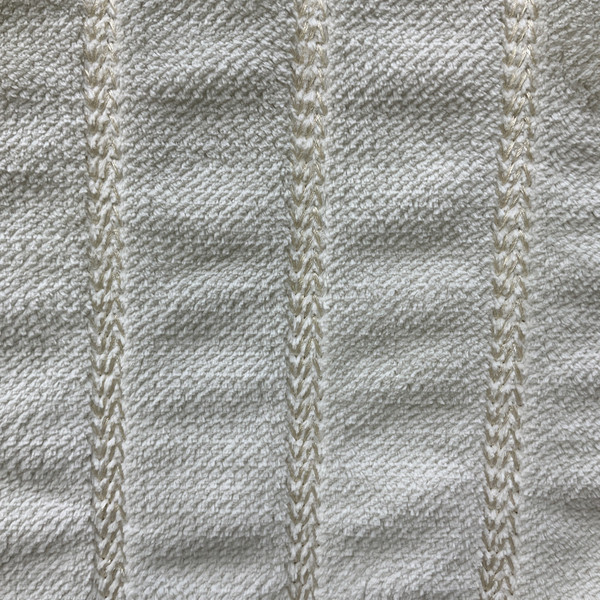 Quilted Stripes in Off White Soft Low Pile Fur | Upholstery Fabric | Super Soft | Heavy Weight | 54" Wide | By the Yard