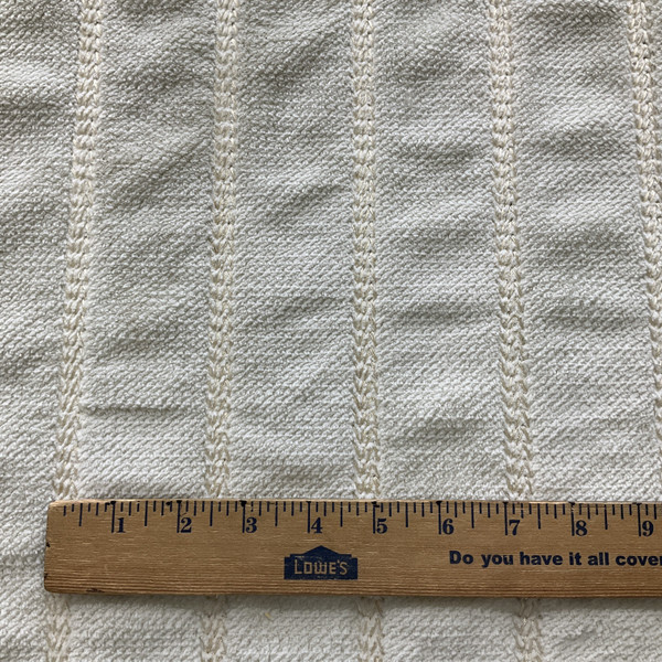 Quilted Stripes in Off White Soft Low Pile Fur | Upholstery Fabric | Super Soft | Heavy Weight | 54" Wide | By the Yard