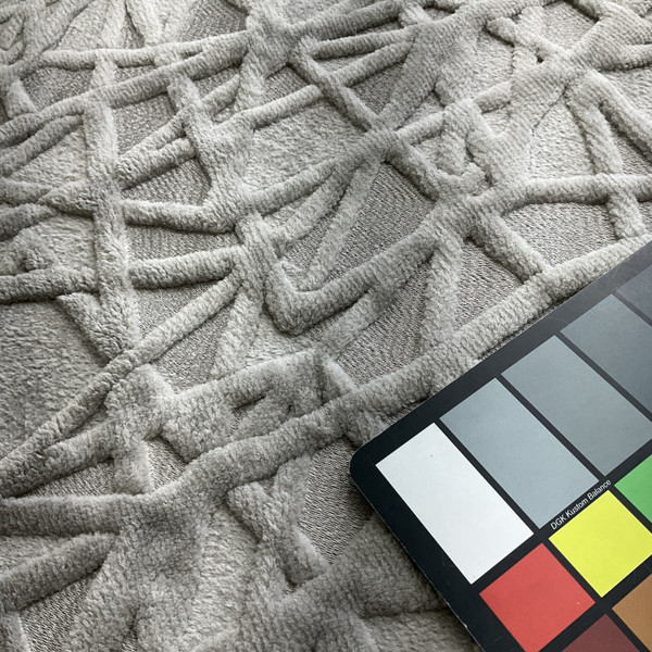Abstract Lines in Grey Low Pile Fur | Upholstery Fabric | Heavy Weight | 54" Wide | By the Yard