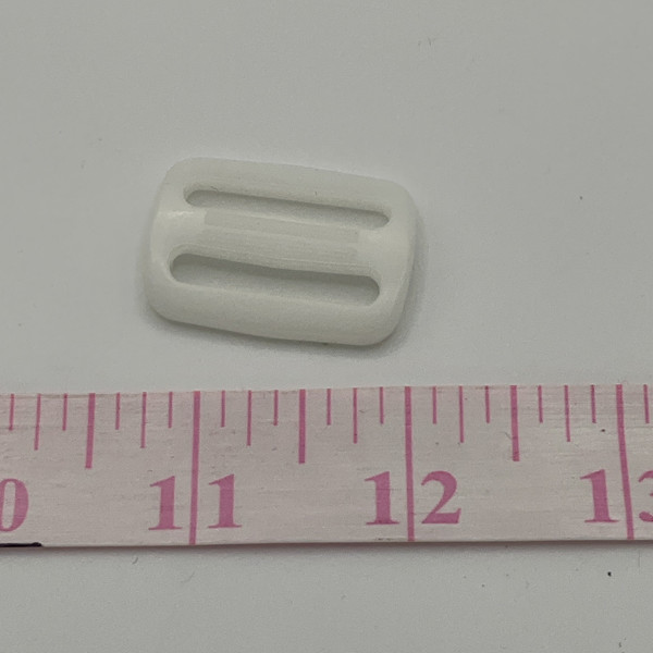 1 Inch Adjuster Slide | White | Plastic Hardware | Use for Bags / Straps / Webbing