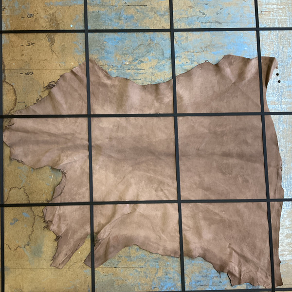 Full Grain Dark Brown Nappa Lambskin Leather Hide | 5.5 Square Feet | 1.9 Ounce / 0.8 mm