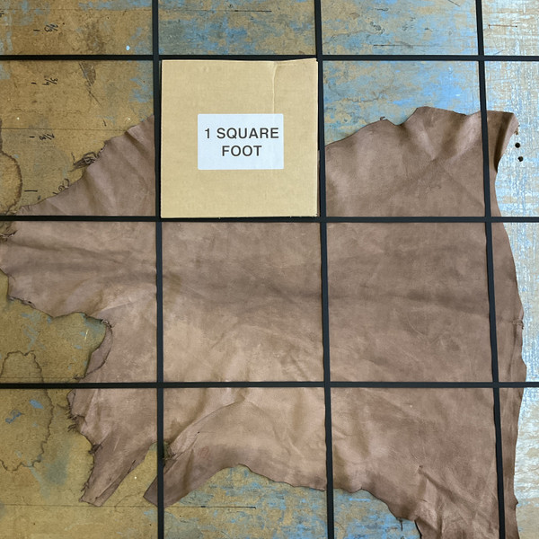 Full Grain Dark Brown Nappa Lambskin Leather Hide | 5.5 Square Feet | 1.9 Ounce / 0.8 mm