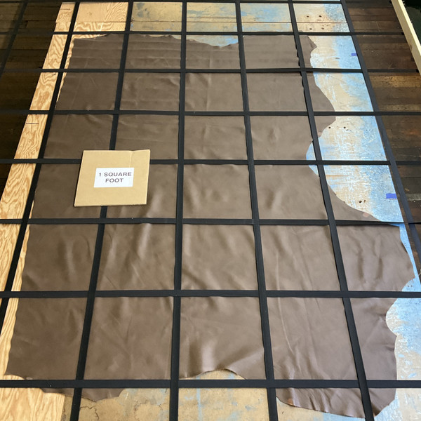 Chocolate Brown | Light Grain Leather Cowhide | 24 Square Feet | 3 Ounce / 1.2 mm