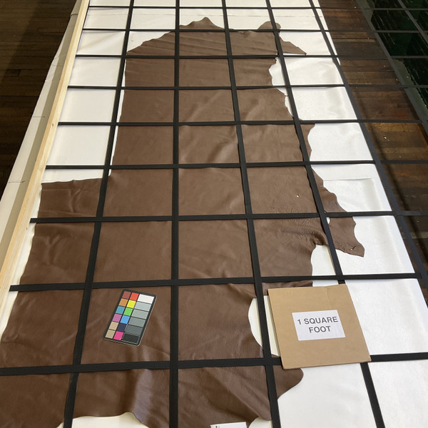 Chocolate Brown | Full Grain Leather Cowhide | 24 Square Feet | 3.5 Ounce / 1.5 mm