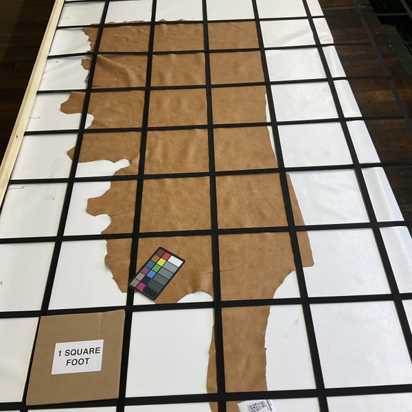 Tan | Full Grain Leather Cowhide | 16 Square Feet | 3 Ounce / 1.2 mm