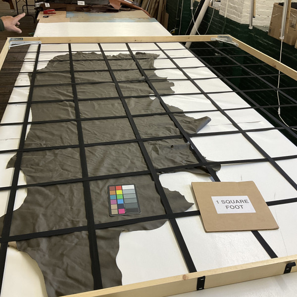 Dark Charcoal Grey | Full Grain Leather Cowhide | 22 Square Feet | 3 Ounce / 1.2 mm