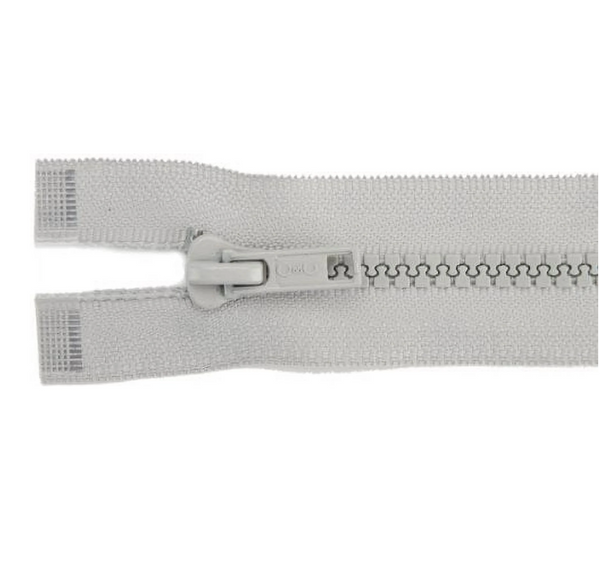 14 Inch WHITE Seperating Jacket Zipper | Heavy Duty Molded Plastic | Anti Iceing & UV Stable 
