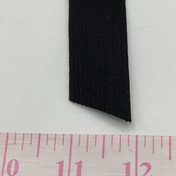 1" Black Braided Elastic | Waistbands / Garments | By the Yard