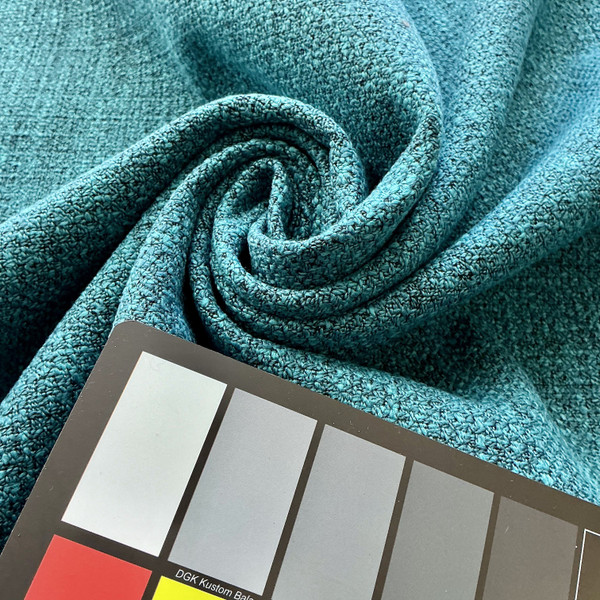 Vida in Tranquil | Upholstery Fabric | Slub Weave in Turquoise Blue | Heavyweight | 54" Wide | By the Yard