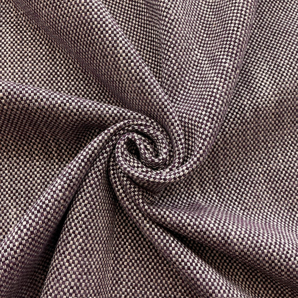 Dial in Cabernet | Europatex Upholstery Fabric | Purple / White Checkered Basketweave | Heavyweight | 57" Wide | By the Yard