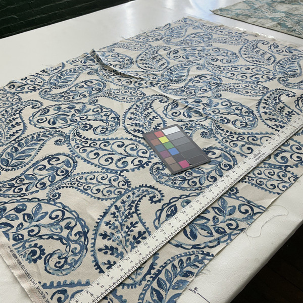 Bloomfield in Bluebell | Home Decor / Upholstery Fabric | Blue / Light Grey | Covington | Medium Weight | 54" Wide | By the Yard