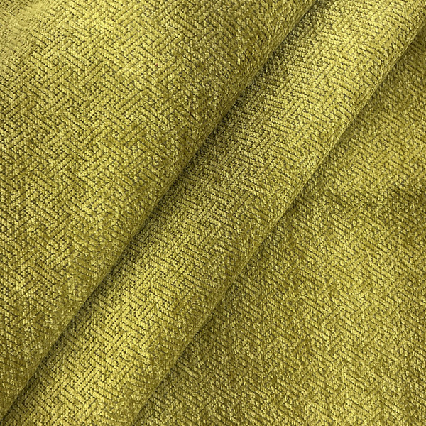 Criss Cross Weave in Citron Green | Upholstery Fabric | Chenille | 54" Wide | By the Yard