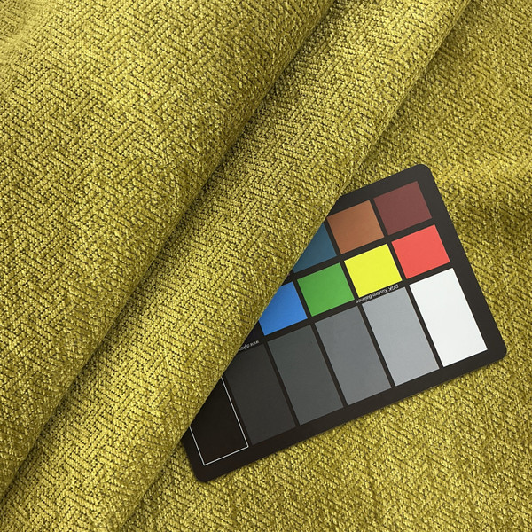 Criss Cross Weave in Citron Green | Upholstery Fabric | Chenille | 54" Wide | By the Yard