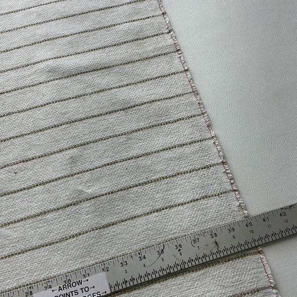 Baychester in Doe | Upholstery Fabric | Stripes in Beige and White |  Heavyweight | Richloom | 54" Wide | By the Yard