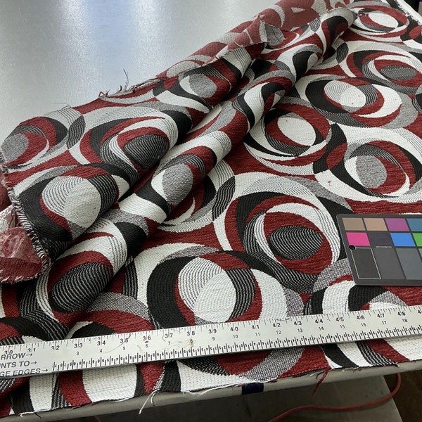 Spellbound in Bold | Upholstery Fabric | Geometric in Red / White / Black | Richloom | Heavy Weight | 54" Wide | By the Yard