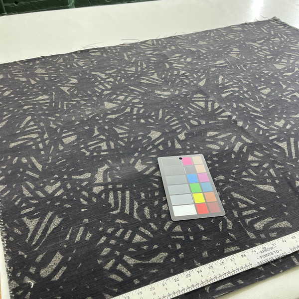 Abstract Design in Charcoal | Velvet Upholstery Fabric | Heavy Weight | 54" Wide | By the Yard